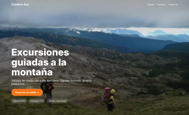 Página de excursiones