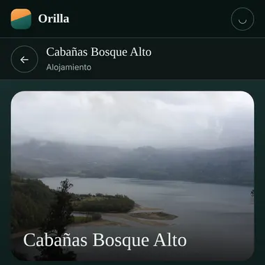 Ficha de alojamiento en la app