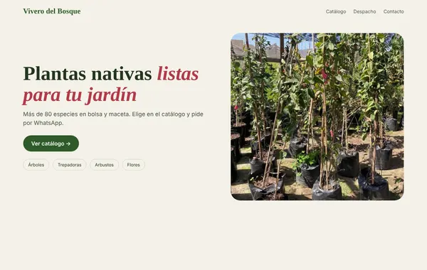 Página de vivero