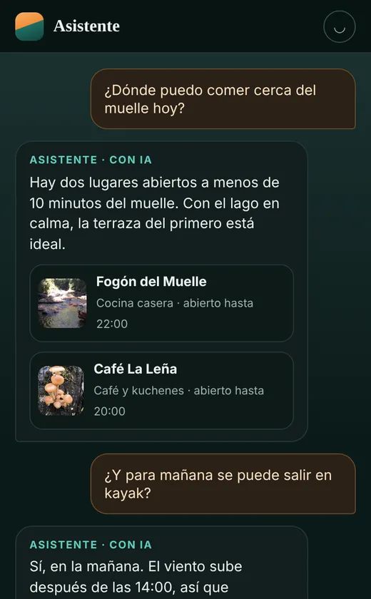 App con asistente en un celular